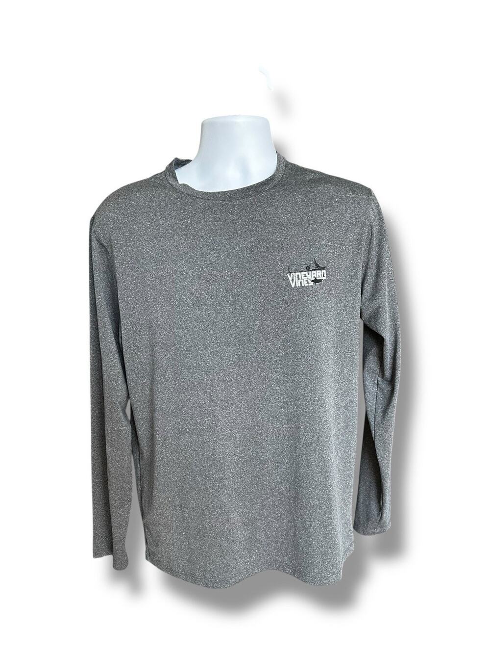 Vineyard Vines Performance Men's Long Sleeve Gray Logo Graphic Top Shirt Small